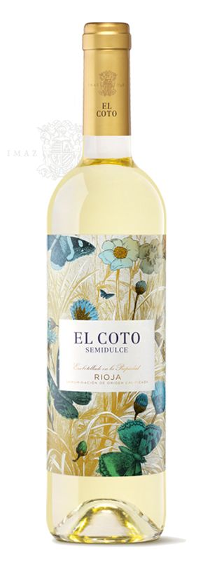 botella de vino el coto semidulce