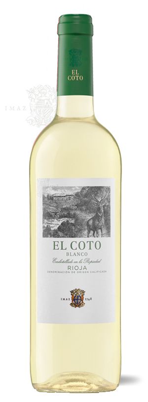 botella de vino el coto blanco