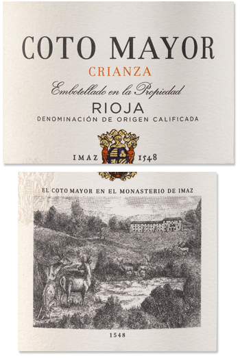 las etiquetas de vino rioja el coto mayor crianza