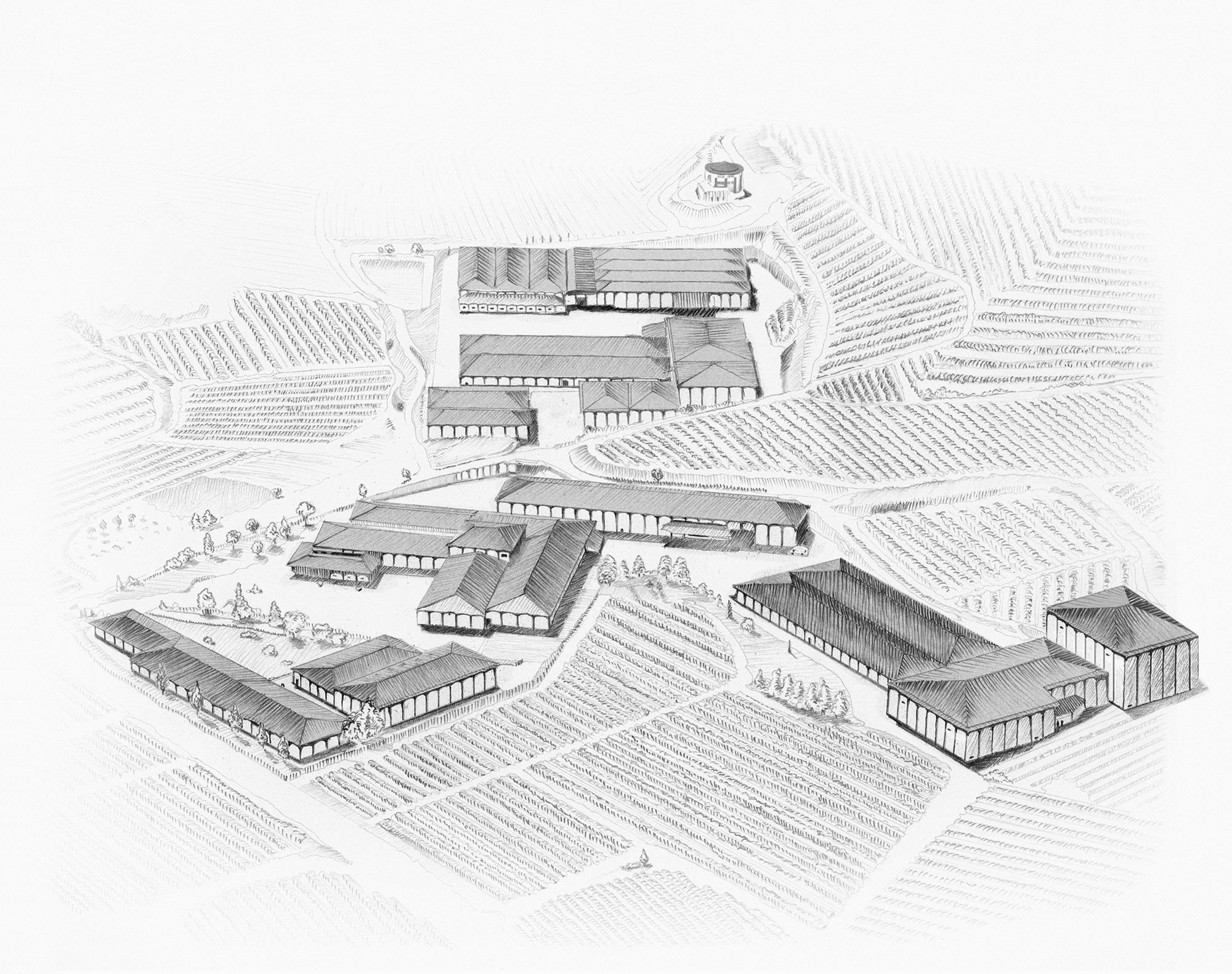 Mapa de edificios de bodegas El Coto