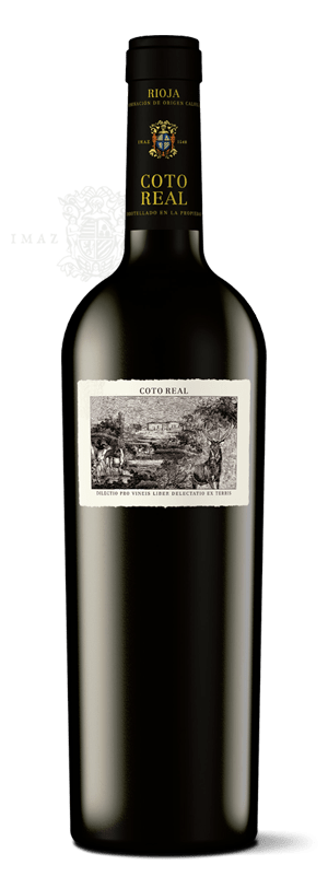 botella de vino tinto rioja reserva el coto real