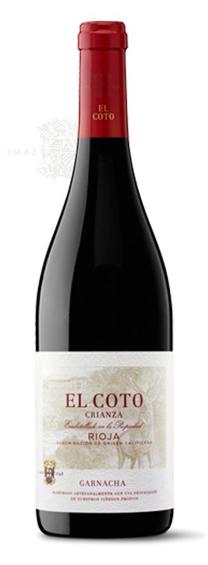 una botella de vino el coto garnacha