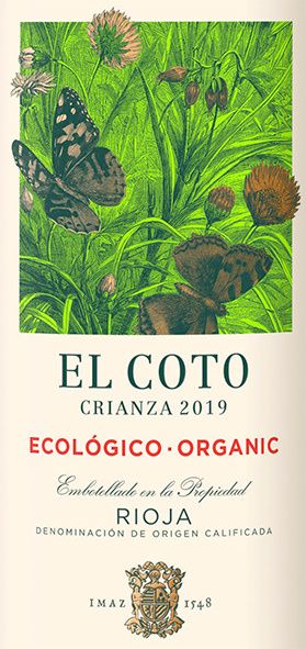 Etiqueta de El Coto Crianza Ecológico